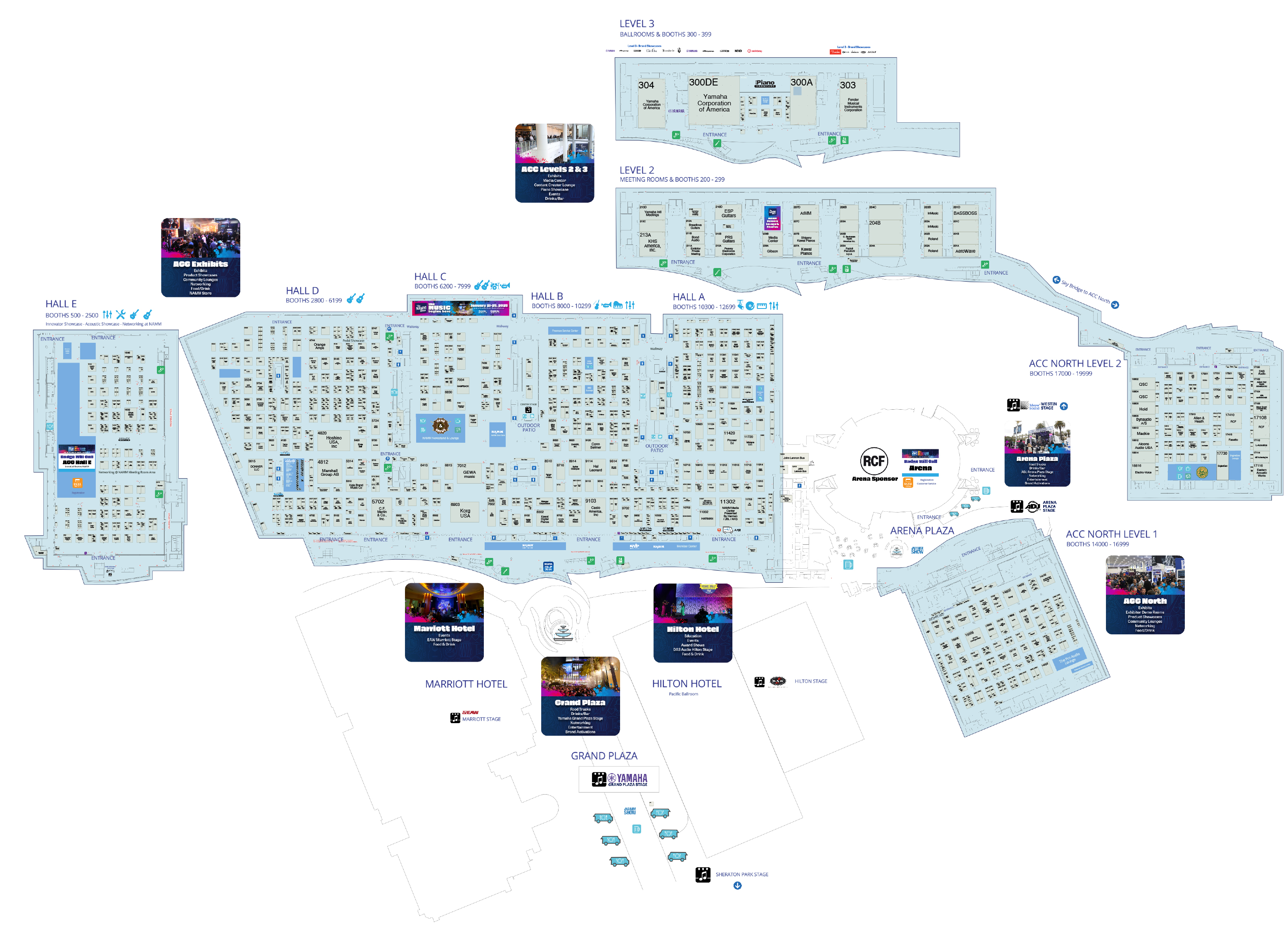 The 2025 NAMM Show Map