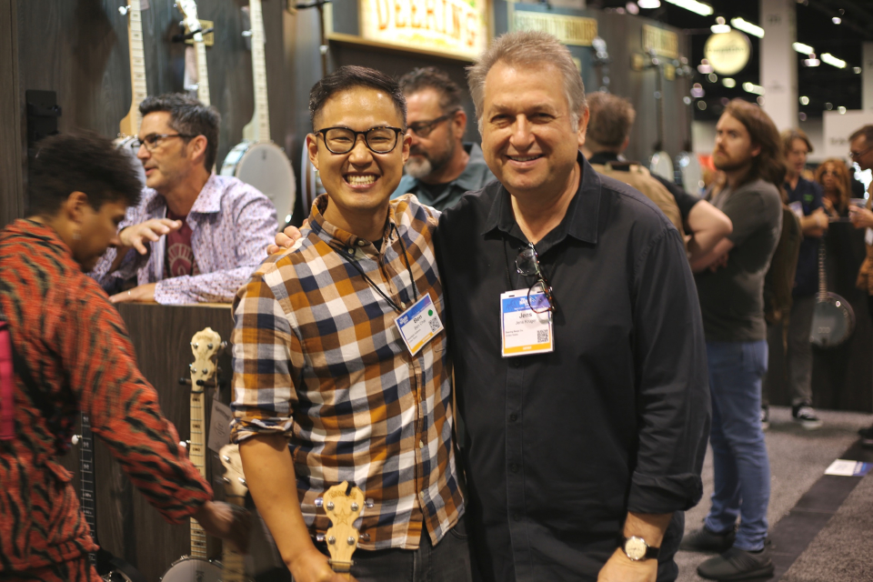 Ben Chai with a friend at The NAMM Show