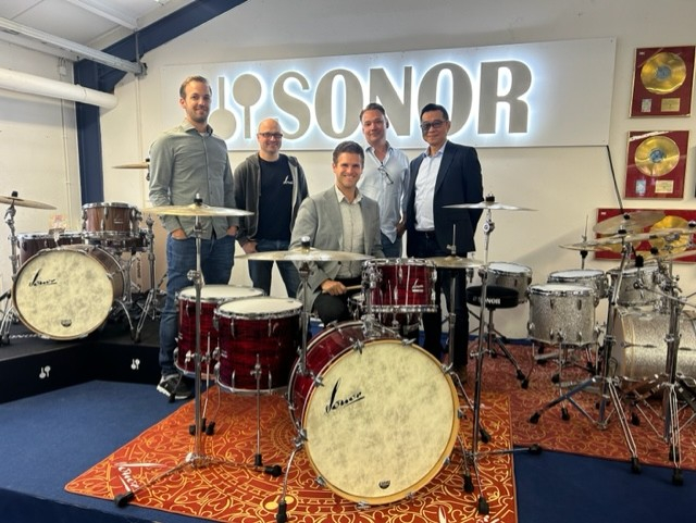 SONOR team members with NAMM CEO