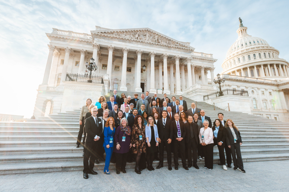 NAMM members on the steps of the U.S. Capitol