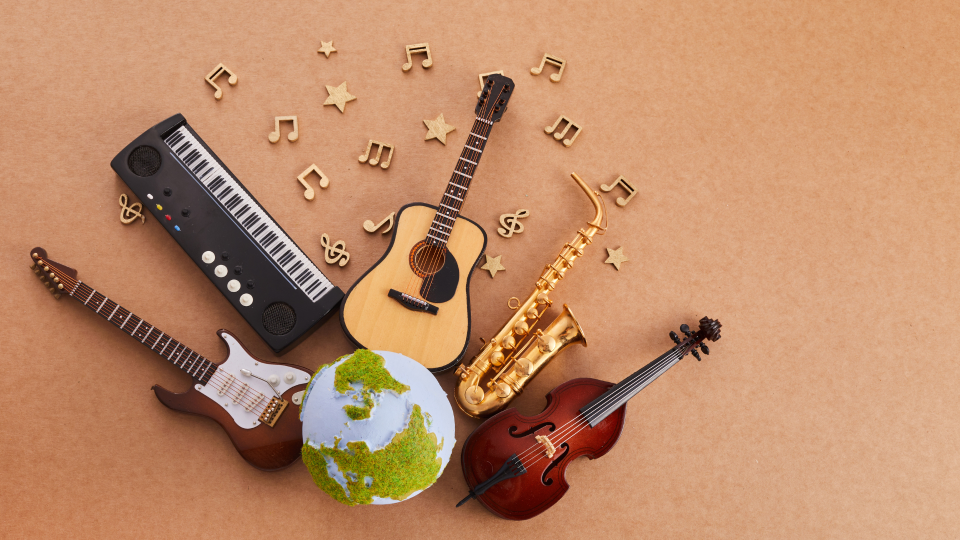 instruments and a globe