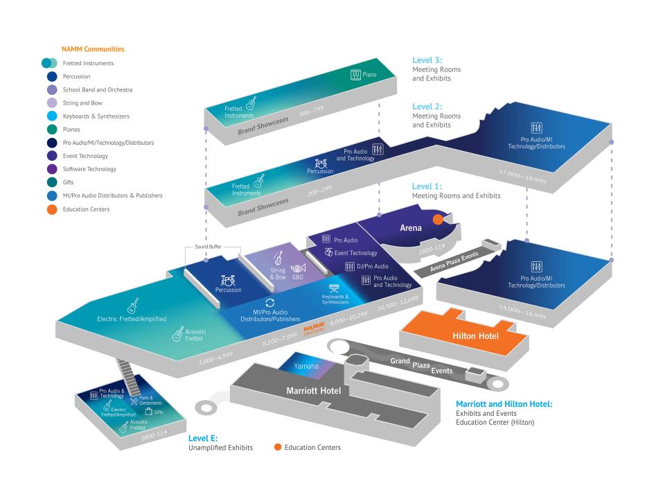 NAMM Announces Expansion Of 2018 NAMM Show Releases Show Map NAMM Org   NS18 Map 