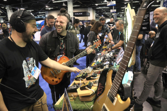 namm show attendees demo guitar pedals